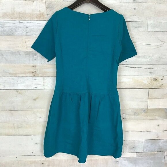 White House Black Market A Line Dress Blue 10 - Picture 3 of 5